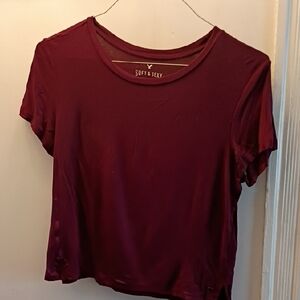 American Eagle Outfitters Soft & Sexy Burgundy Tee